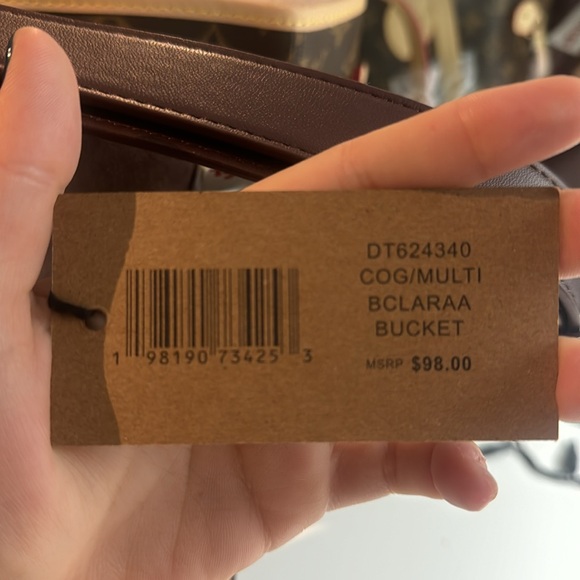 Steve Madden brown patchwork bucket bag - Picture 4 of 4